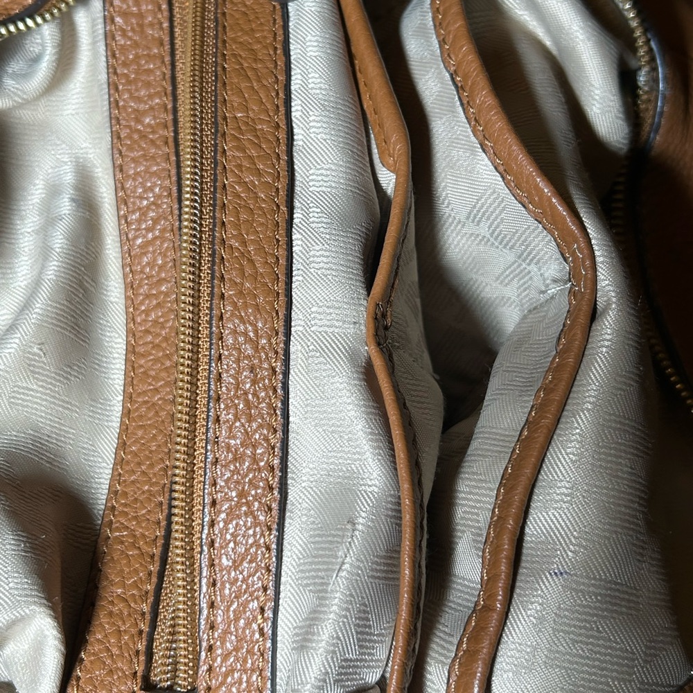 Michael Kors Tan Leather Hobo Bag Approx. 15” x 11” x 3” - Picture 15 of 15